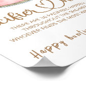 テディベアおしゃぶり狩りベビーシャワーゲームポスター ポスター (角)