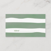 テディベアおむつラッフルセージ緑のベビーシャワー エンクロージャーカード (裏面)