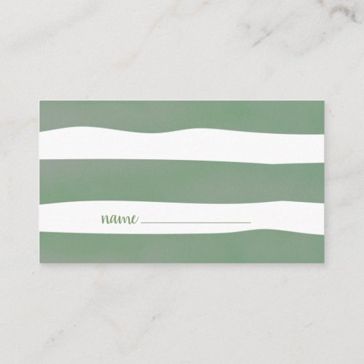 テディベアおむつラッフルセージ緑のベビーシャワー エンクロージャーカード (裏面)