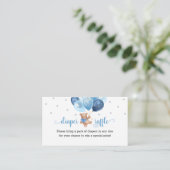 テディベアおむつラッフルベビーシャワー エンクロージャーカード (スタンド正面)