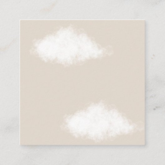 テディベアおむつラッフル男の赤ちゃん エンクロージャーカード (裏面)