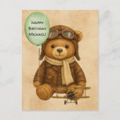 テディベアお洒落ヴィンテージ機可愛いカスタム ポストカード (正面)