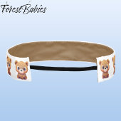 テディベアかわいいお洒落動物マンガグラフィック アスレチックヘッドバンド