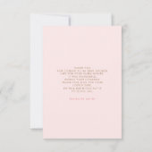 テディベアかわいい女の子ベビーシャワーありがとう サンキューカード (裏面)