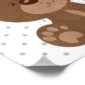 テディベアかわいい男の赤ちゃん子供部屋ウォールアートギフト ポスター (角)