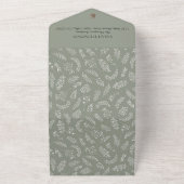 テディベアかわいい男女兼用ベビーベビーシャワー オールインワン招待状 (外側)