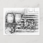 テディベアがリンゴ酒を飲みすぎた ポストカード (正面)