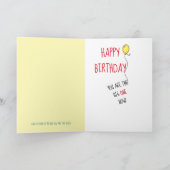 テディベアが回ってる!ハッピーバースデー カード (内部)