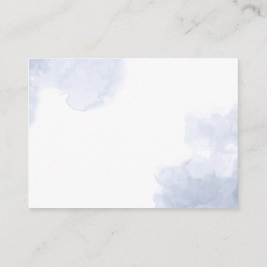 テディベアが本を持ってくる赤ちゃんシャワーカード プレイスカード (裏面)