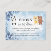 テディベアが本を持ってくる赤ちゃんシャワーカード プレイスカード (正面)