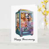 テディベアが詰まった自動販売機 カード (黄色い花)