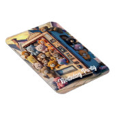 テディベアが詰まった自動販売機 マグネット (右側)