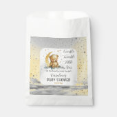 テディベアきらめく小さな星の赤ちゃんシャワー フェイバーバッグ (正面)