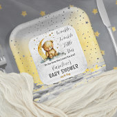 テディベアきらめく小さな星の赤ちゃんシャワー ペーパープレート