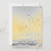 テディベアきらめく小さな星の赤ちゃんシャワー 招待状 (裏面)