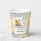 テディベアきらめく小さな星の赤ちゃんシャワー 紙コップ (正面)