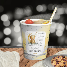 テディベアきらめく小さな星の赤ちゃんシャワー 紙コップ
