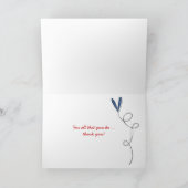 テディベアとぬいぐるみのお礼 サンキューカード (内部)