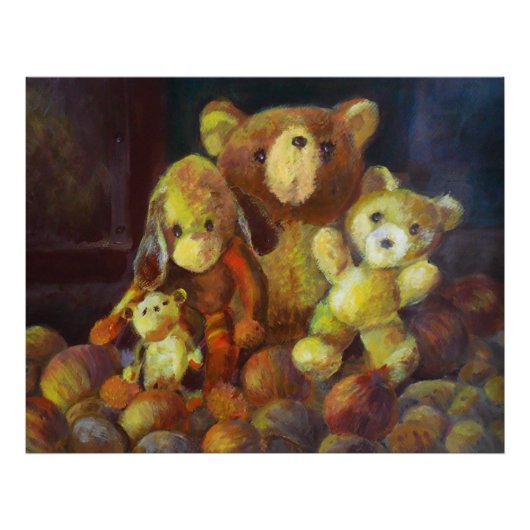 テディベアとの静物生活 フォトプリント (正面)