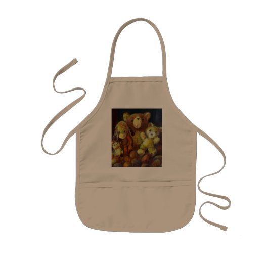 テディベアとの静物生活 子供用エプロン (正面)