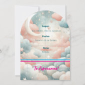 テディベアとスタージェンダーリビールカスタム 招待状 (裏面)