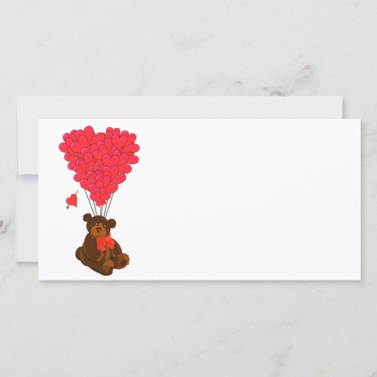 テディベアとハートバルーン (正面)