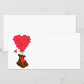 テディベアとハートバルーン (正面/裏面)