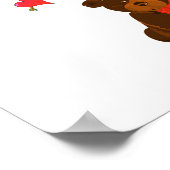 テディベアとハートバルーン ポスター (角)