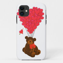 テディベアとハートバルーン