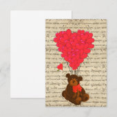 テディベアとハート (正面/裏面)