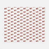 テディベアとハート フリースブランケット (正面(横))