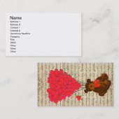 テディベアとハート 名刺 (正面/裏面)