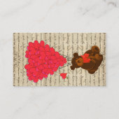 テディベアとハート 名刺 (裏面)