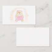 テディベアとハート。愛、友情、贈り物。 エンクロージャーカード (正面/裏面)