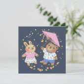 テディベアとバニーアンダーザスターズイラストレーション カード (スタンド正面)