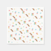 テディベアとバルーン スタンダードカクテルナプキン (正面)