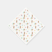 テディベアとバルーン スタンダードカクテルナプキン (角)