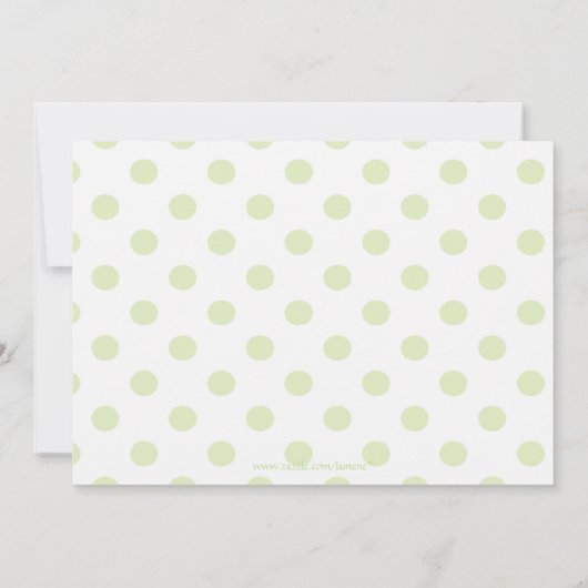 テディベアとバードニュートラルベビーシャワーの招待 招待状 (裏面)