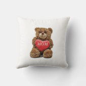 テディベアとパーソナライズされたハート クッション (裏面)