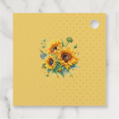 テディベアとヒマワリ赤ちゃんシャワー フェイバータグ (裏面)