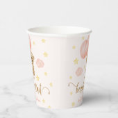 テディベアとピンクバルーン赤ちゃんシャワー 紙コップ (右)