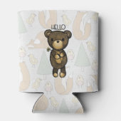 テディベアとフローラリースベビーシャワー 缶クーラー (裏面)