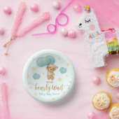 テディベアとブルーバルーン赤ちゃんシャワー ペーパーボウル (パーティー)