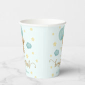 テディベアとブルーバルーン赤ちゃんシャワー 紙コップ (右)