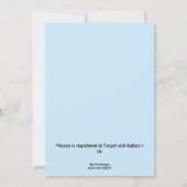 テディベアとムーンベビーシャワー招待状 – 男の子 招待状 (裏面)