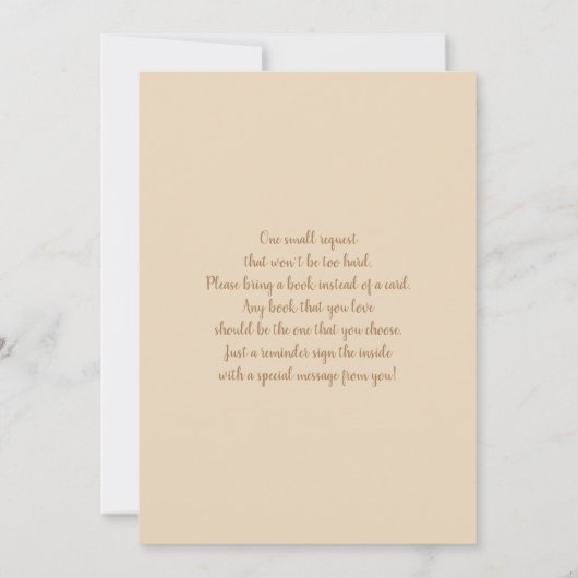 テディベアとレインボーベビーシャワー招待状 招待状 (裏面)