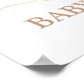 テディベアとレインボーベビーシャワー歓迎のサイン ポスター (角)