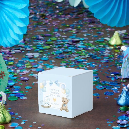 テディベアとロッキングホース フェイバーボックス (パーティー)