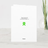 テディベアと子犬のクリスマス シーズンカード (裏面)