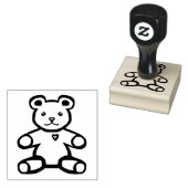 テディベアと愛ハート ラバースタンプ (押印)